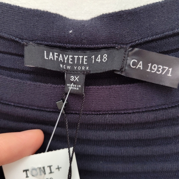 NWT Lafayette 148 ribbed knit midi dress Toni plus 3X size below knee office new - Picture 6 of 12